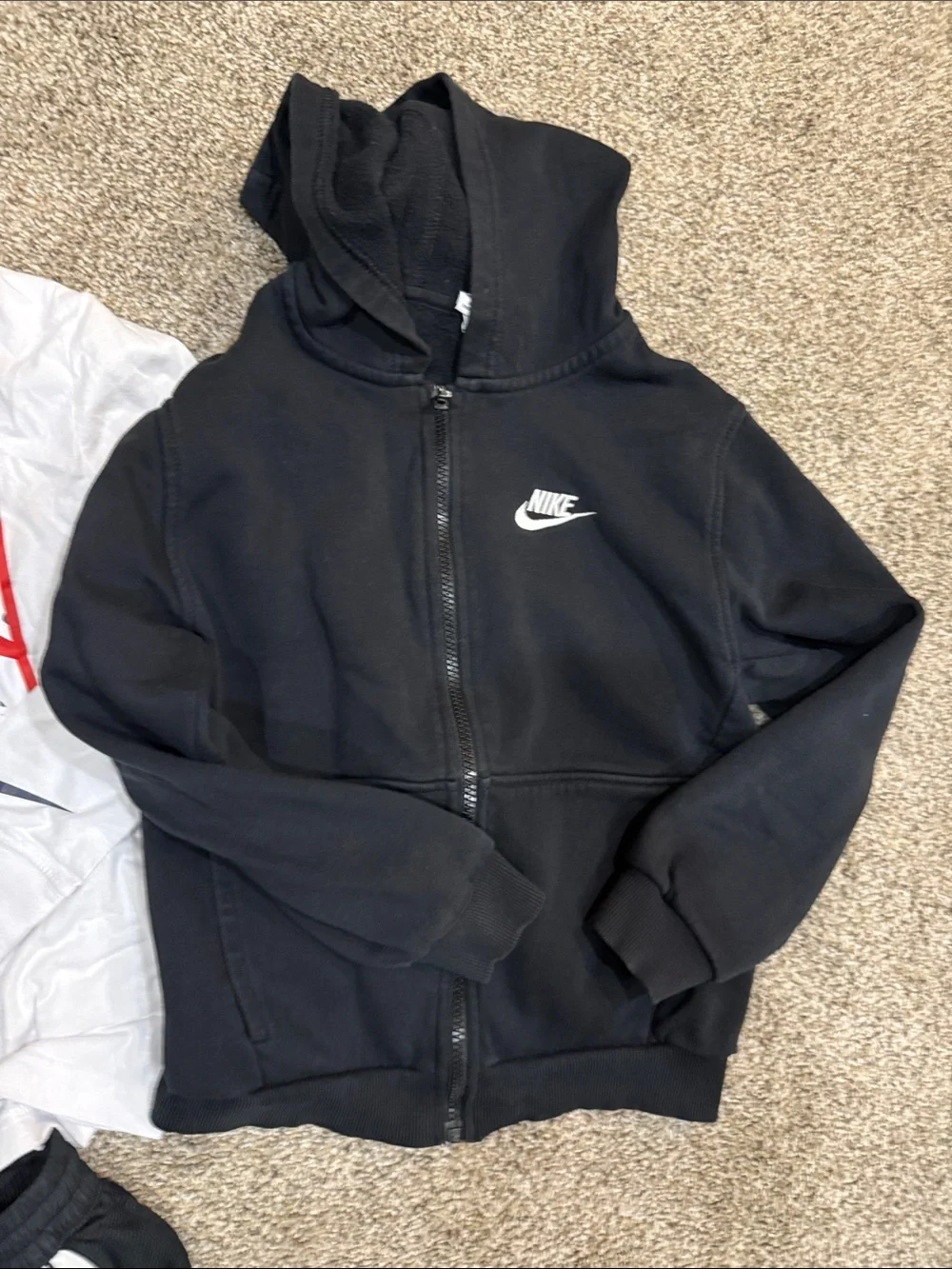 Nike Kids Black, Gray & White Activewear Set with Logo Tee